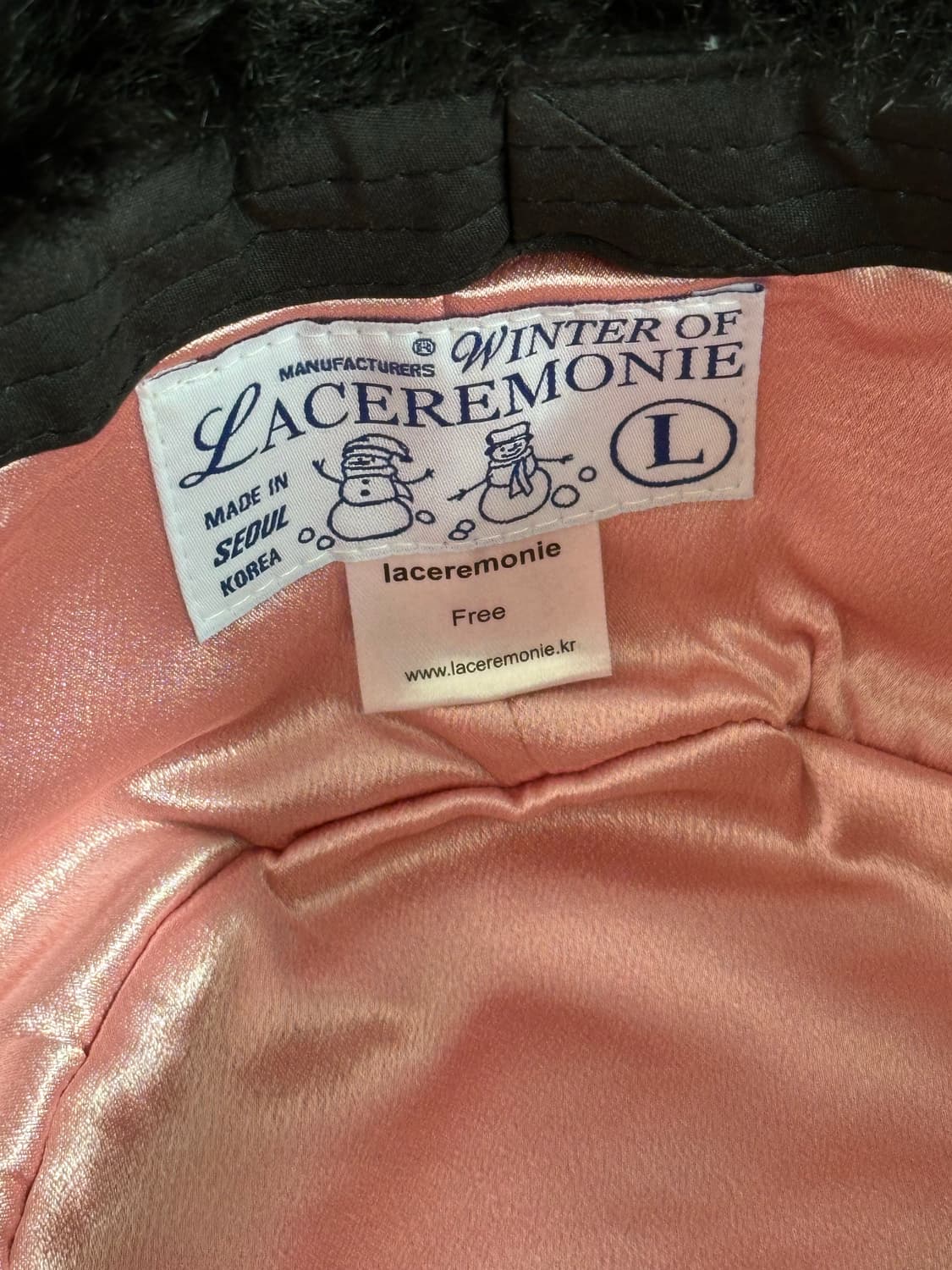 라세레모니 퍼 햇 (블랙컬러) 상품이미지4