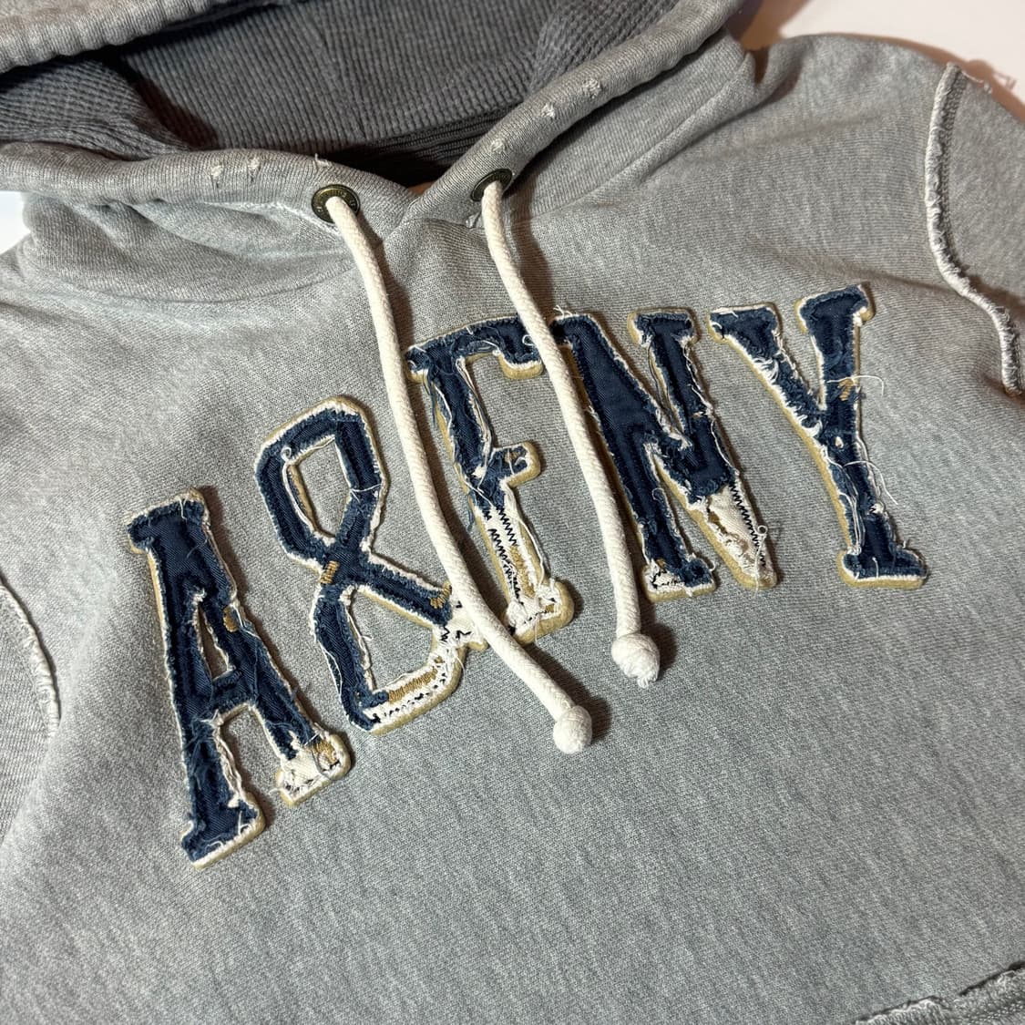 아베크롬비 빈티지 그레이 후드티 상품이미지2