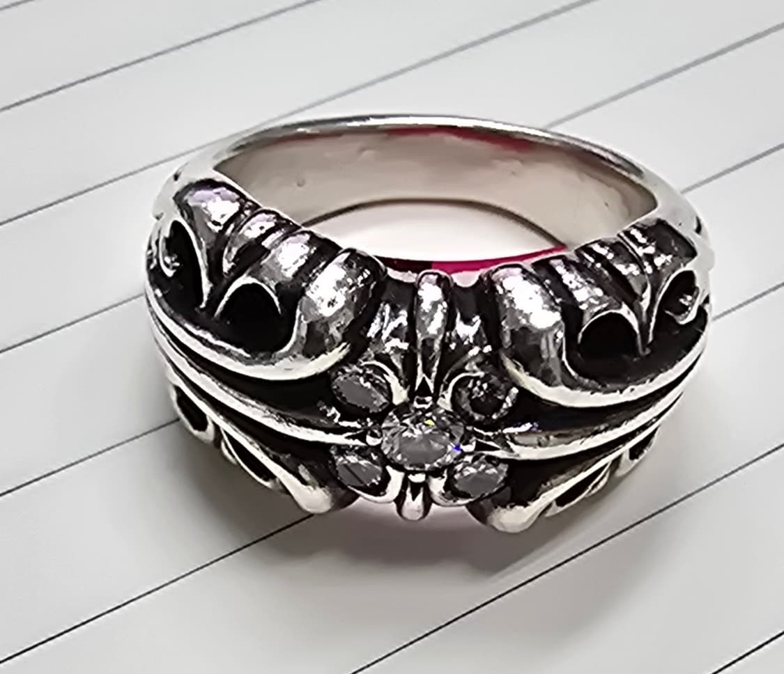 크롬하츠 플로랄 크로스링 대거링 다이아나 사파이어반지구해요 상품이미지2