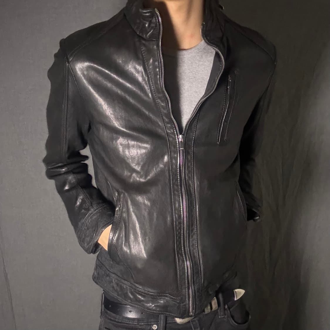 lamb skin leather jacket 상품이미지6