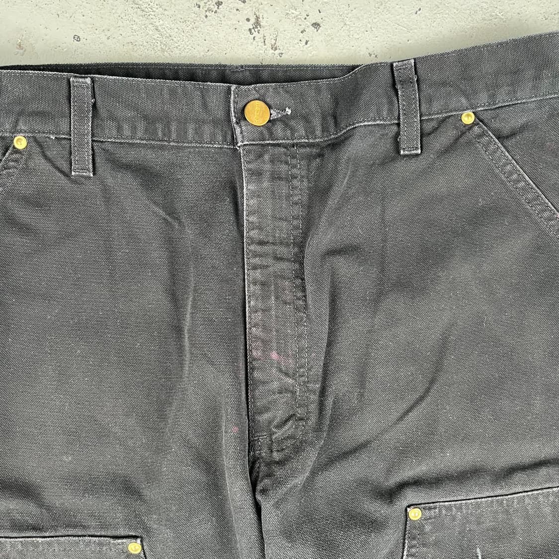 빈티지 칼하트 더블니B01 블랙 워크팬츠 상품이미지5