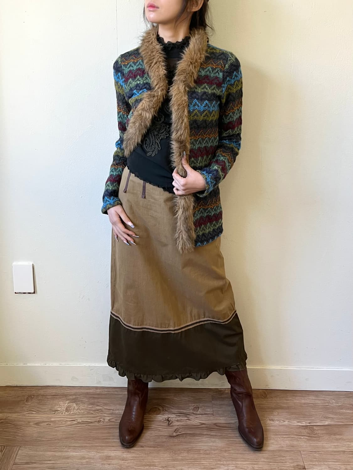 ANDISSTION 퍼 하트 가디건 상품이미지6