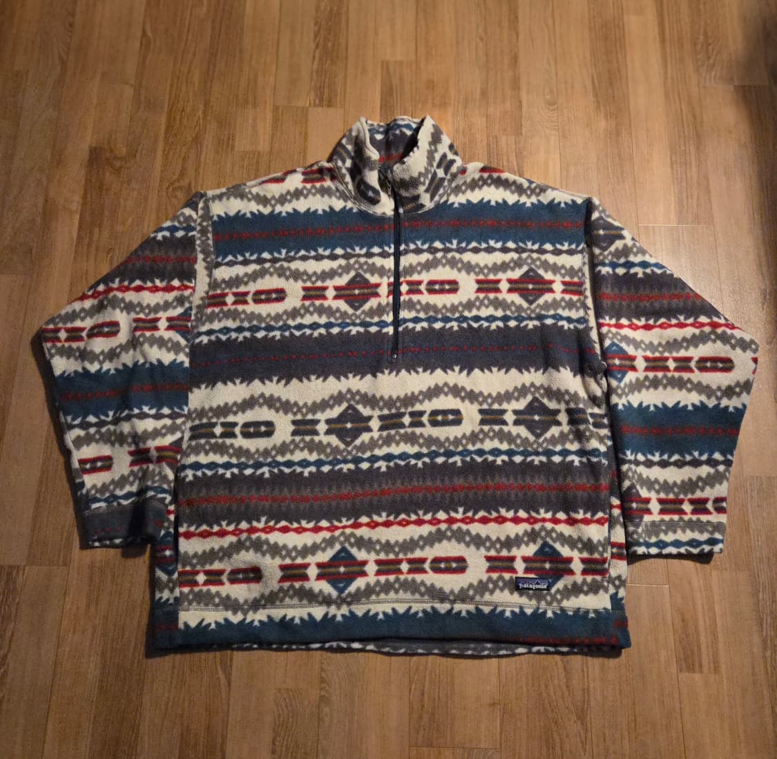 (XL)파타고니아Usa 94s 사카자위아 아이보리 신칠라 져지 하프 집업 상품이미지1