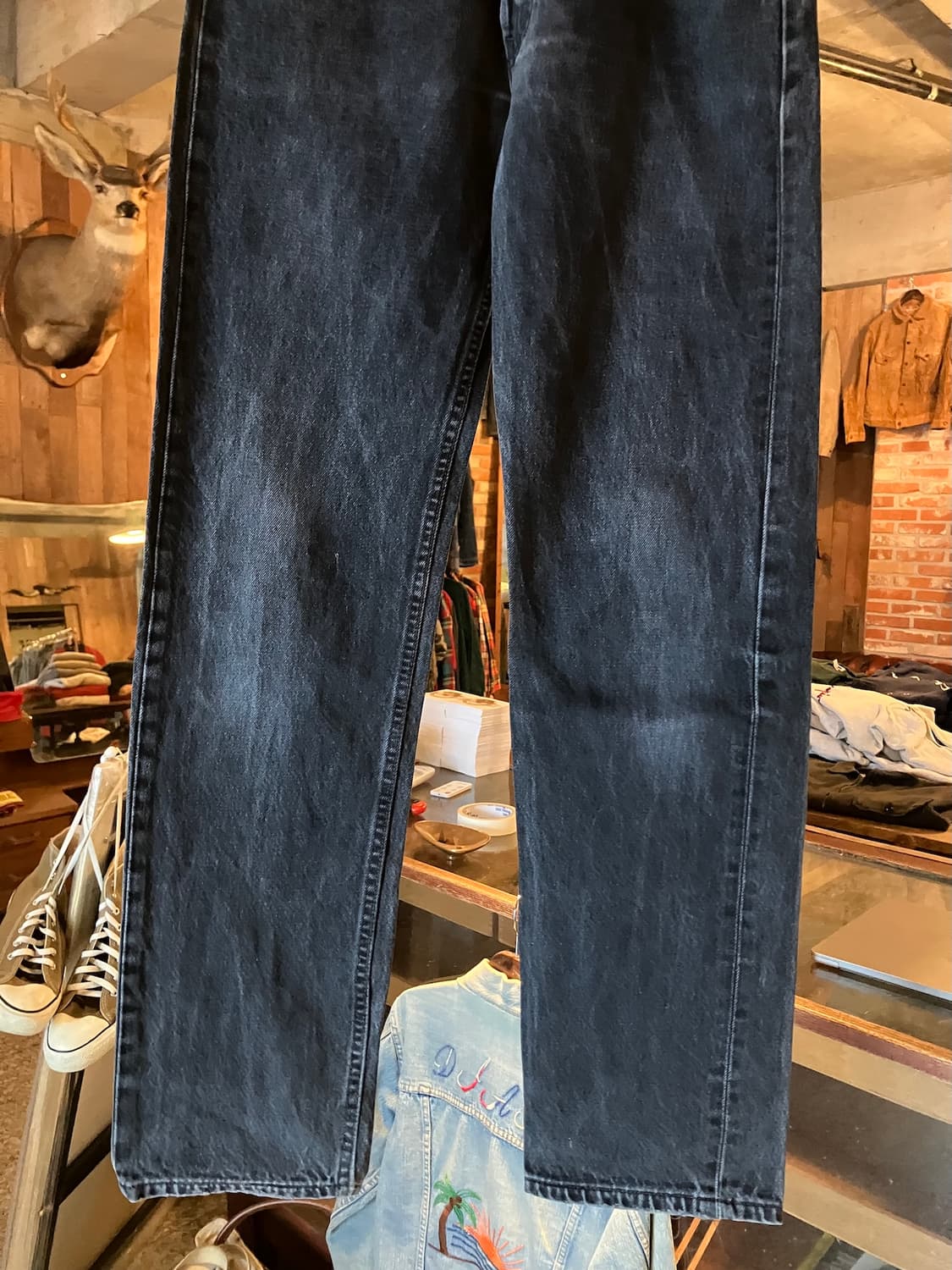 90s USA Levis 501 0660 Black Denim Pants 상품이미지4