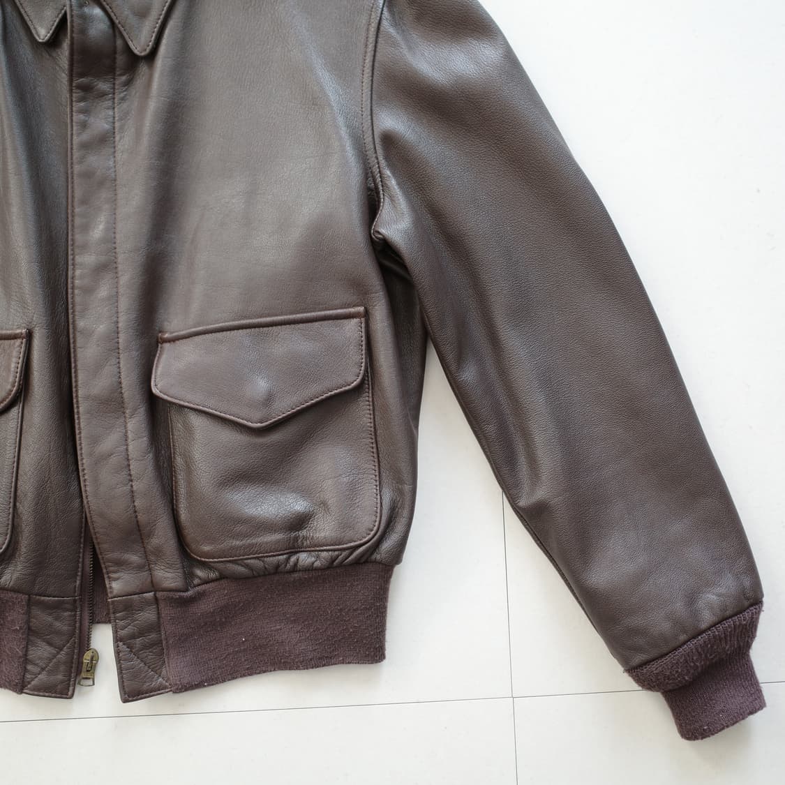 90s 쿠퍼 A-2 플라이트 자켓 염소가죽 40R MADE IN USA 상품이미지3