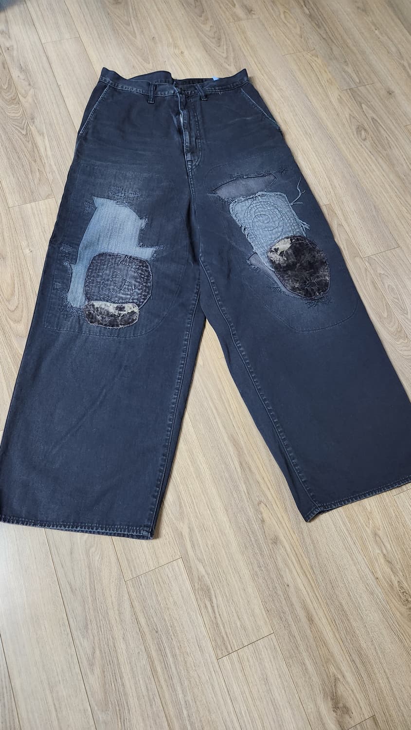 캐피탈 카츠라기 포트 배기 팬츠 블랙 상품이미지2