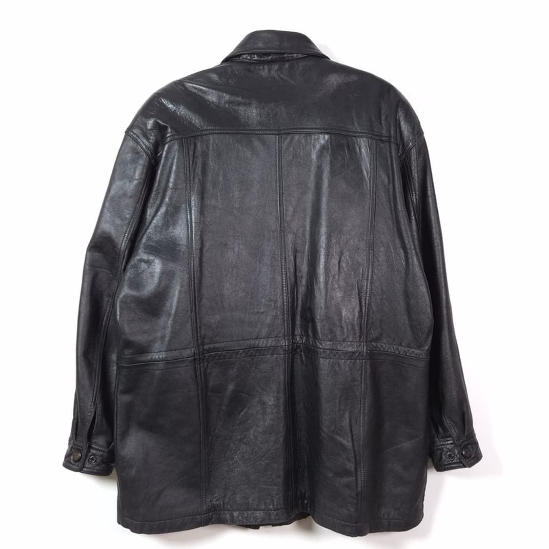 빈티지 리얼 램스킨 하이넥 레더 워크 자켓 L 상품이미지2