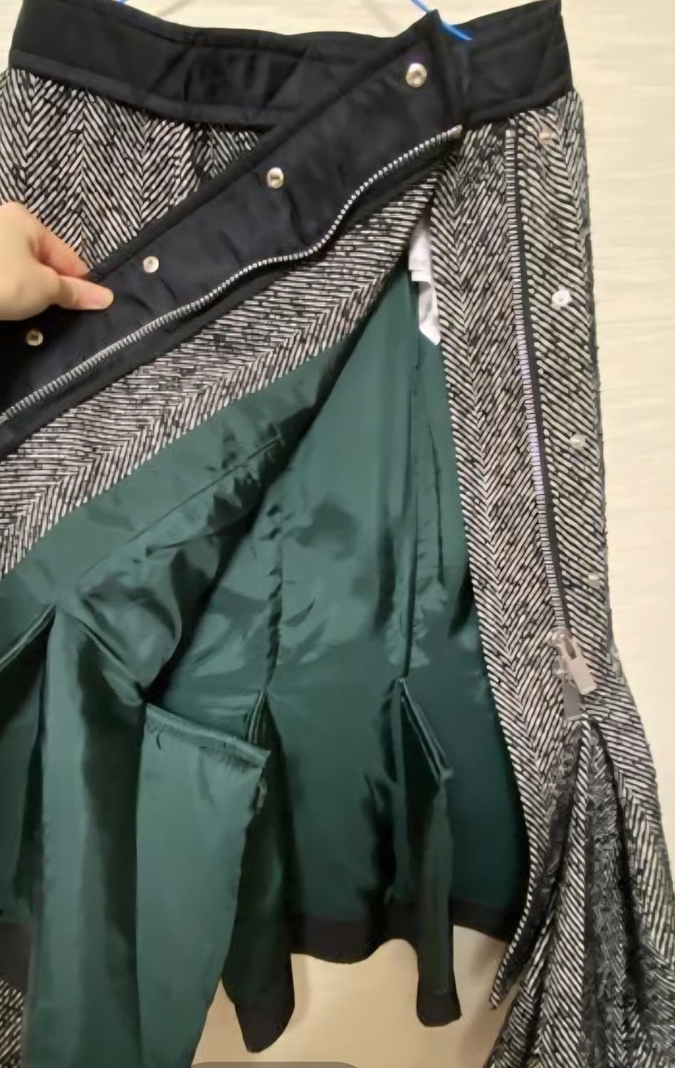 정품 사카이 sacai헤링본 플레어 스커트 55-66 상품이미지5