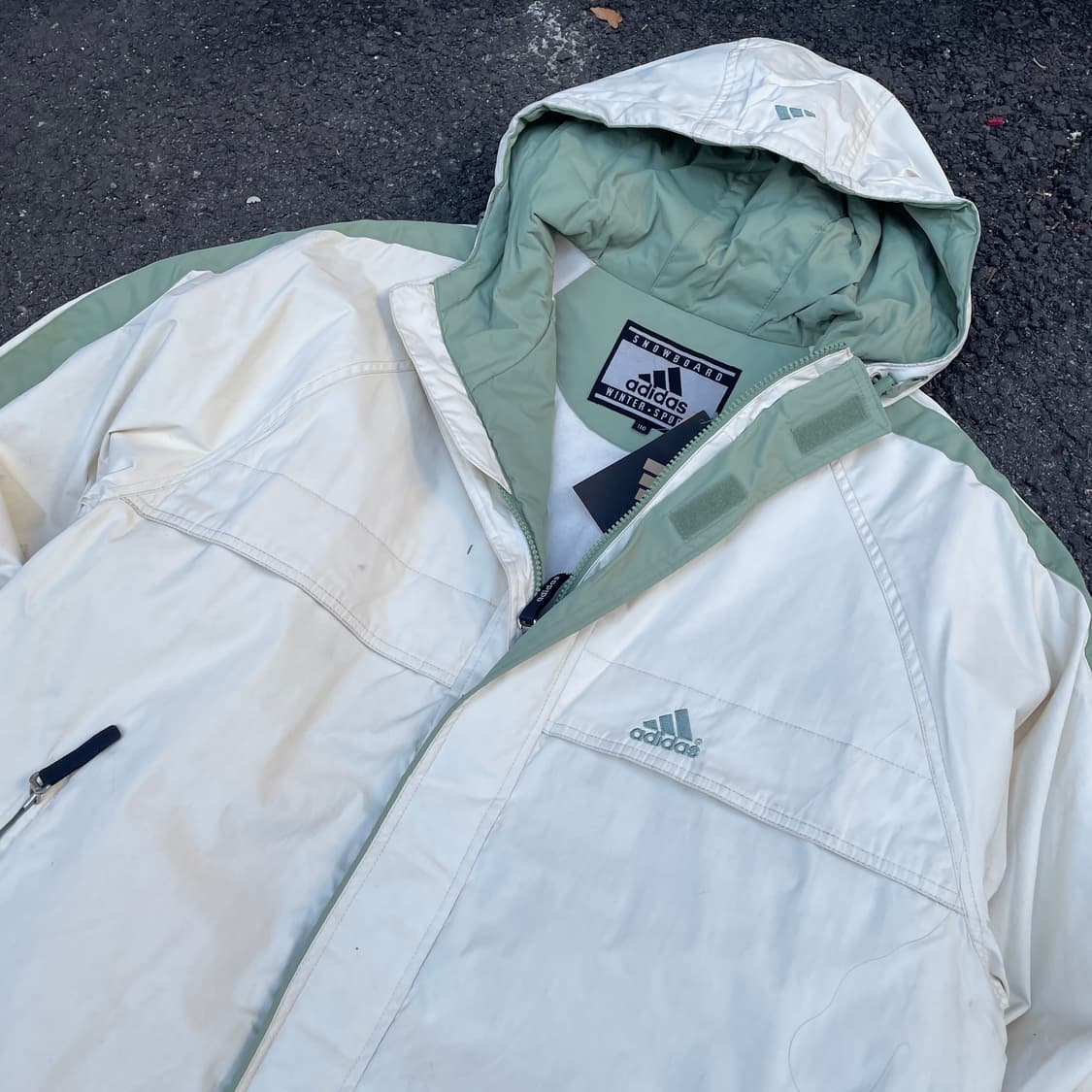 90s 아디다스 새제품 대대장 스키 보드 패딩 올드스쿨 누빔 점퍼 110 상품이미지2
