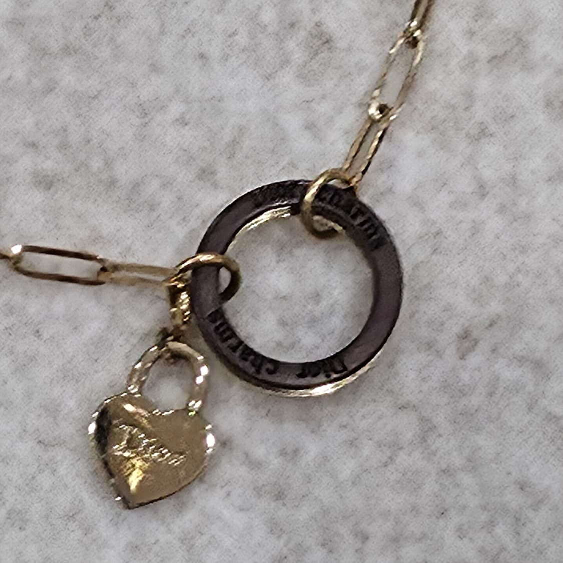 디올 dior 로고 하트참 목걸이 (희귀) 상품이미지3