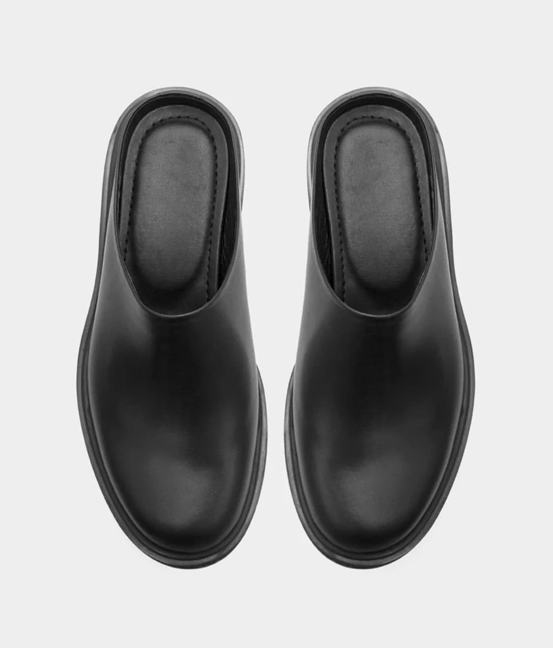 러프넥 무다 블로퍼 뮬 블랙 수제화 상품이미지1