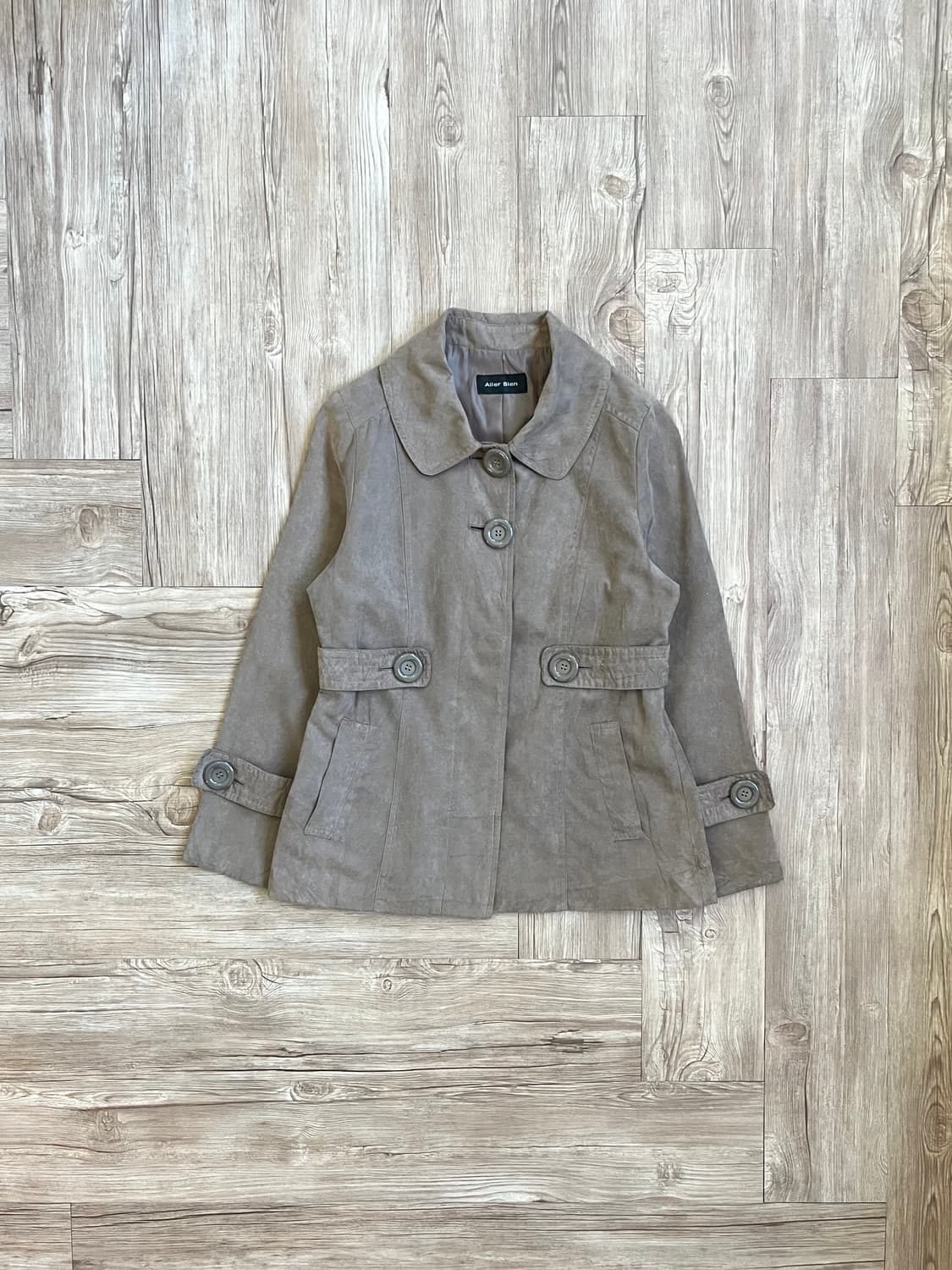 Aller Bien 스웨이드 도트 버튼 자켓 상품이미지1