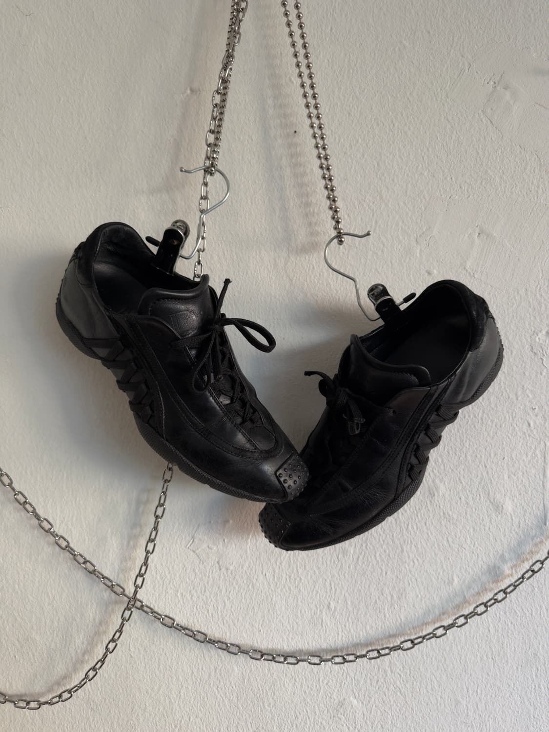 rare* 디올 존갈리아노 레더 플랫 스니커즈 상품이미지1