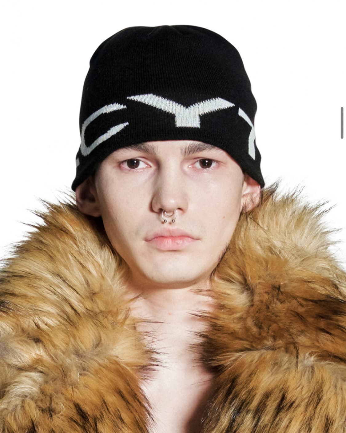 레씨토 자카드 비니 블랙 상품이미지1