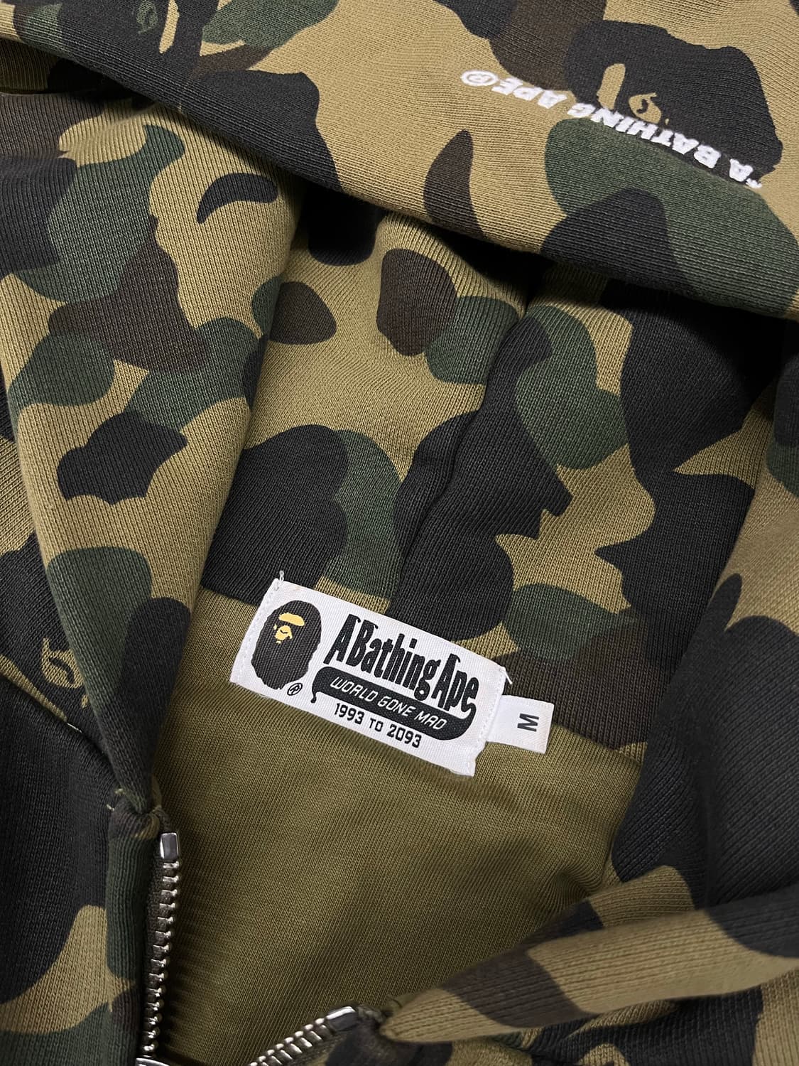 베이프 해비 카모 후드집업 M  상품이미지4