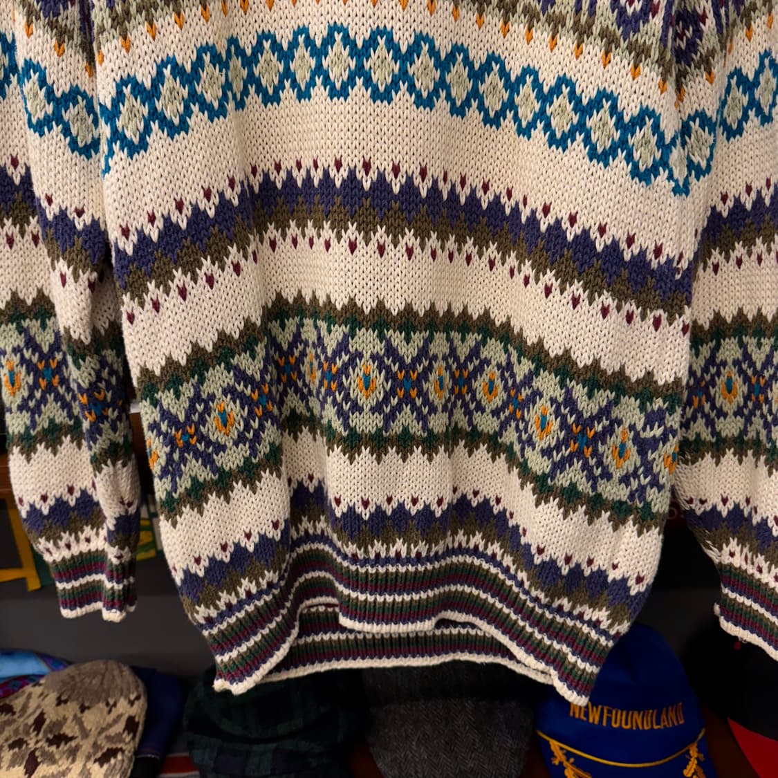 90s 울리치 네이티브 패턴 짜임 빈티지 인디언 에스닉 패턴 니트 상품이미지4