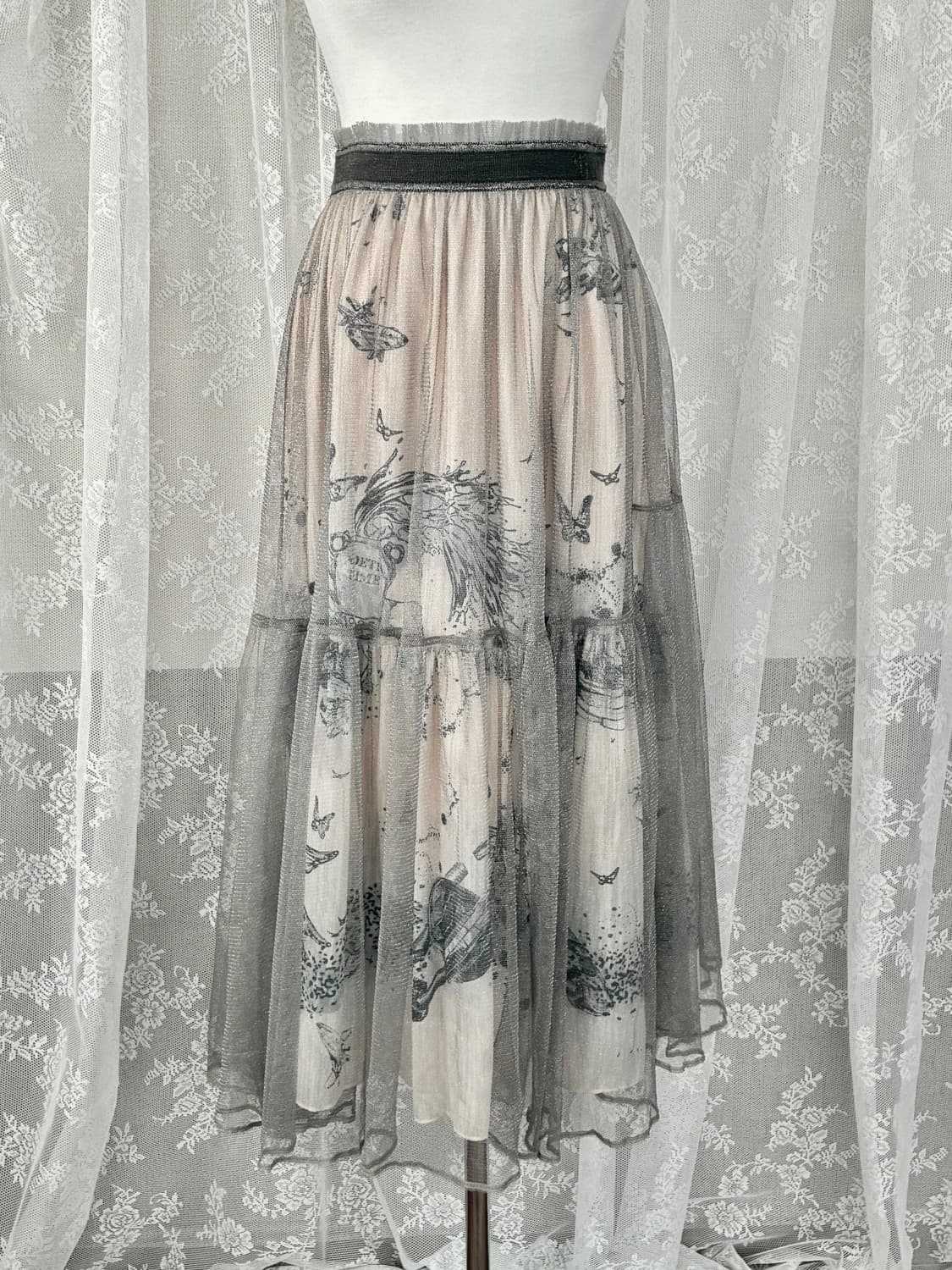 64-94) 한섬 타임 TIME 21SS 튤 레이어 스커트 상품이미지1