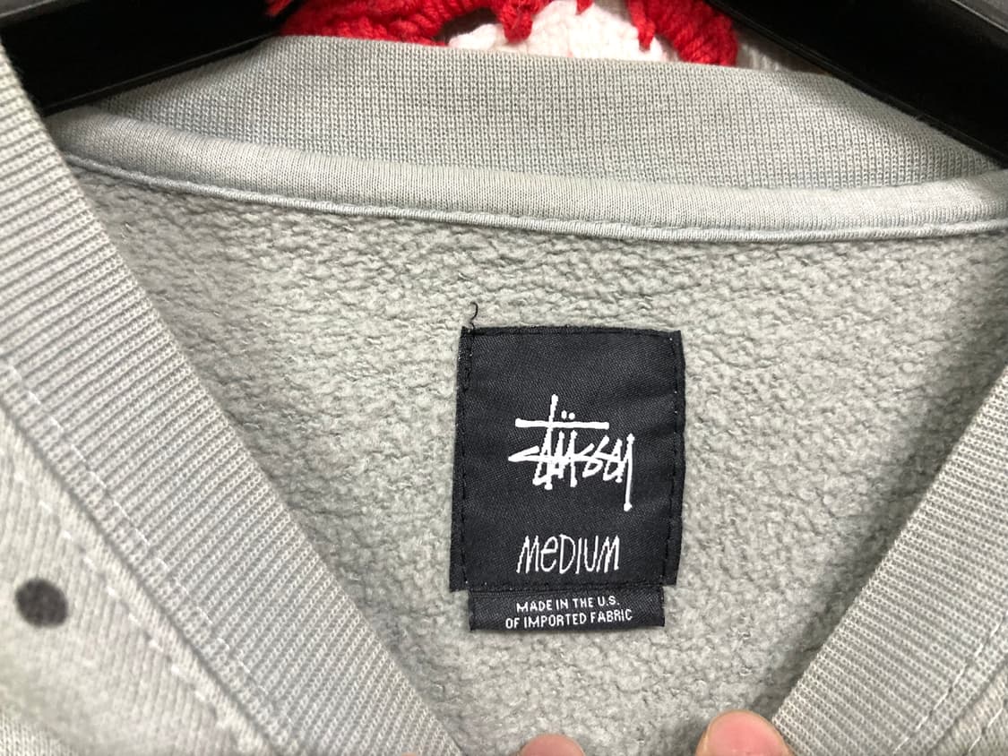 Stussy 스투시 스펠아웃 도트 땡땡이 맨투맨 _ 연그레이 상품이미지6