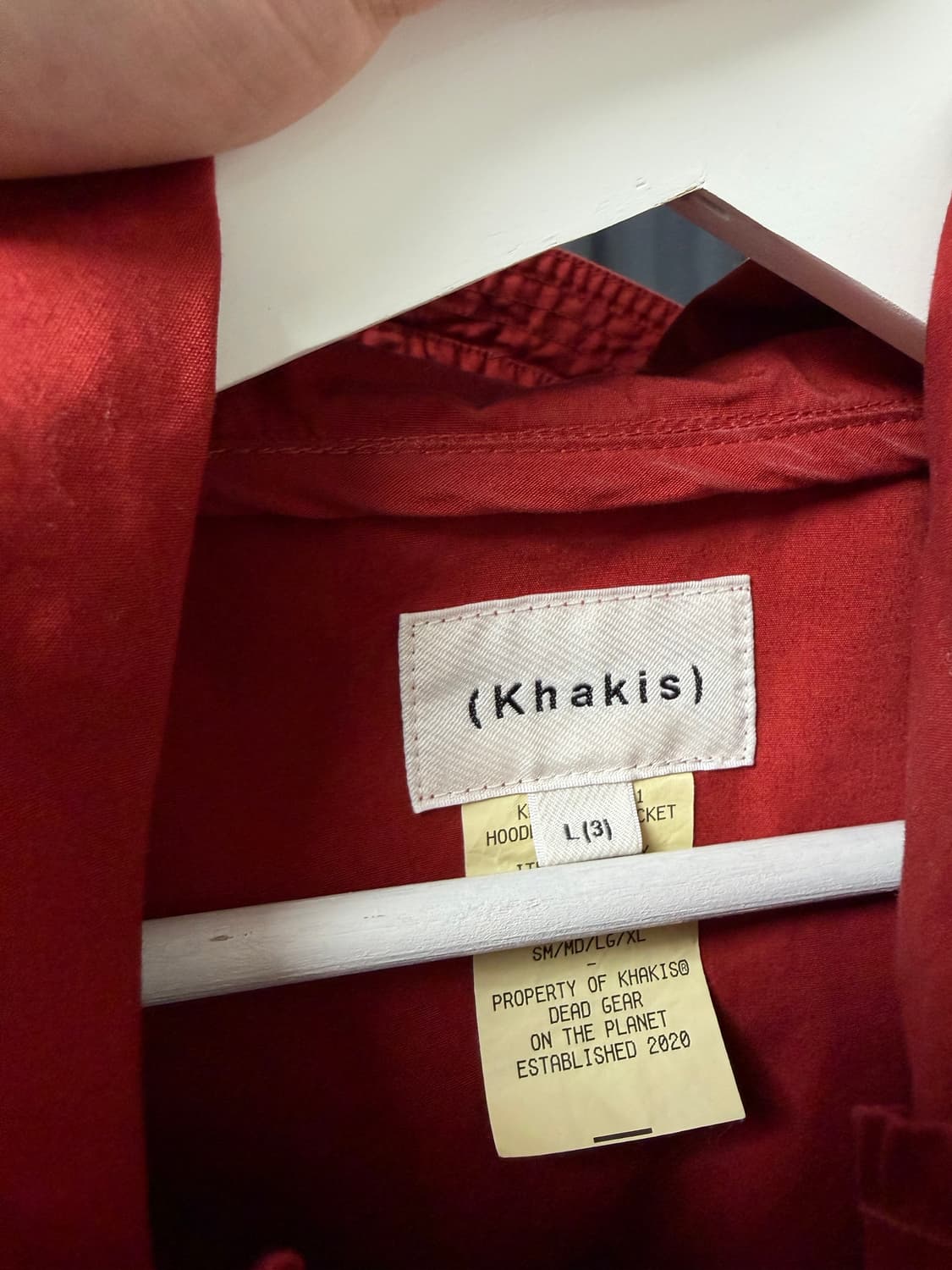 카키스 후디드 자켓 레드 L 상품이미지4