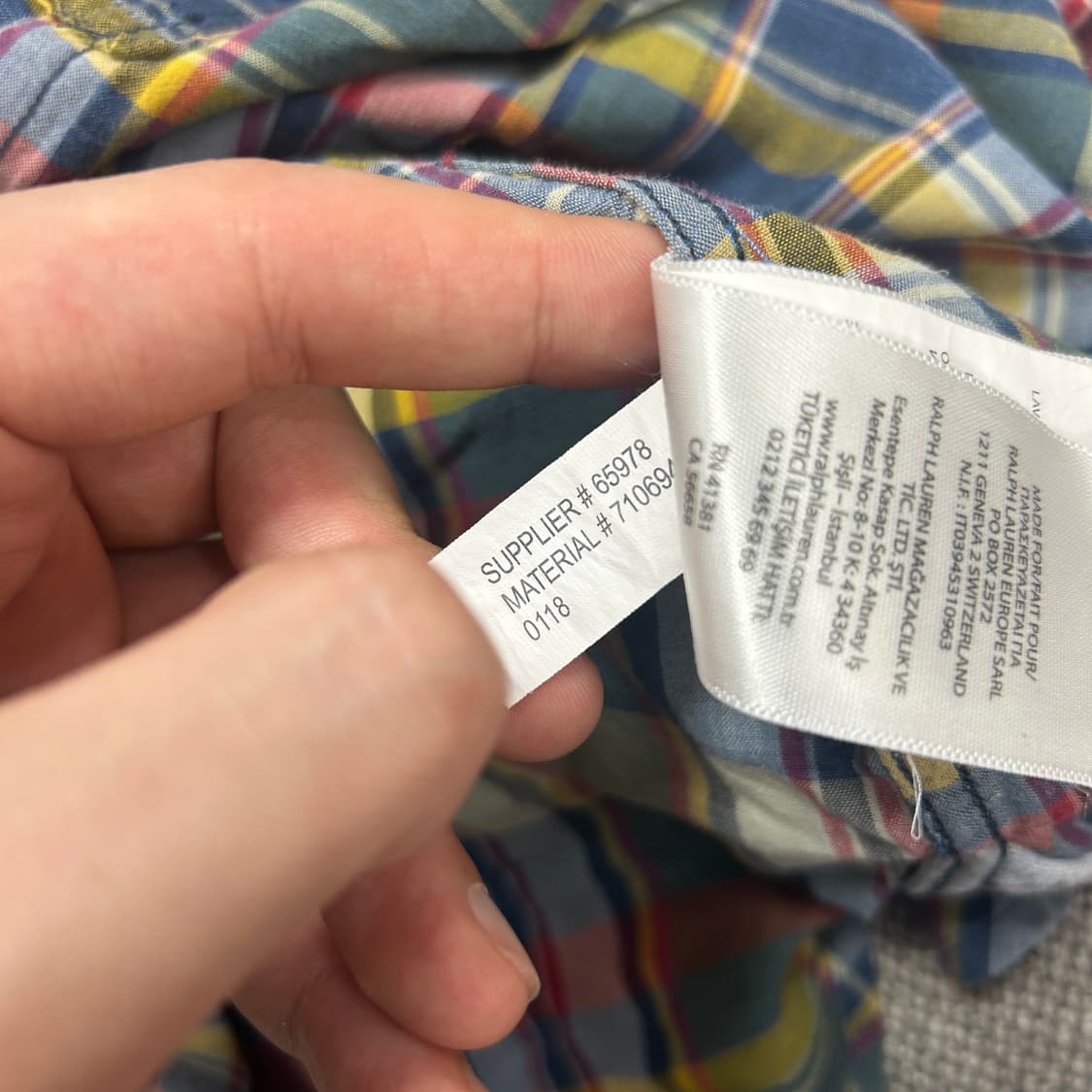 폴로 신형 마드라스 셔츠(M) 상품이미지4