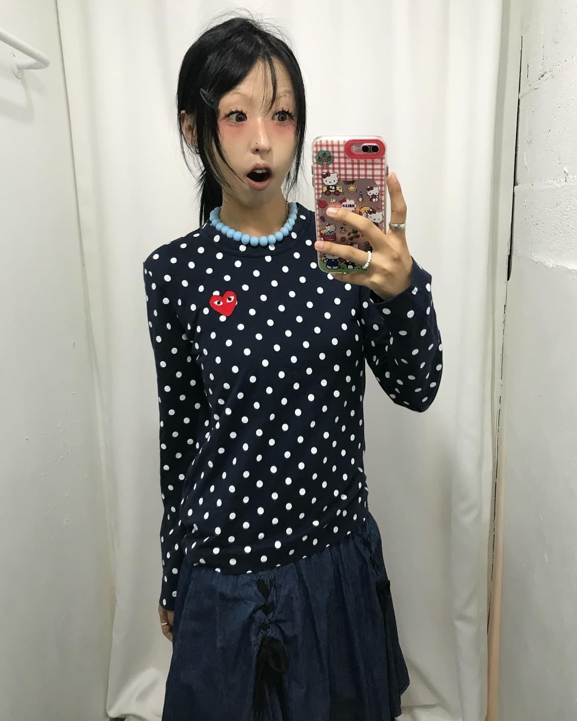 Commedesgarcons Dots Pattern L/S  상품이미지6