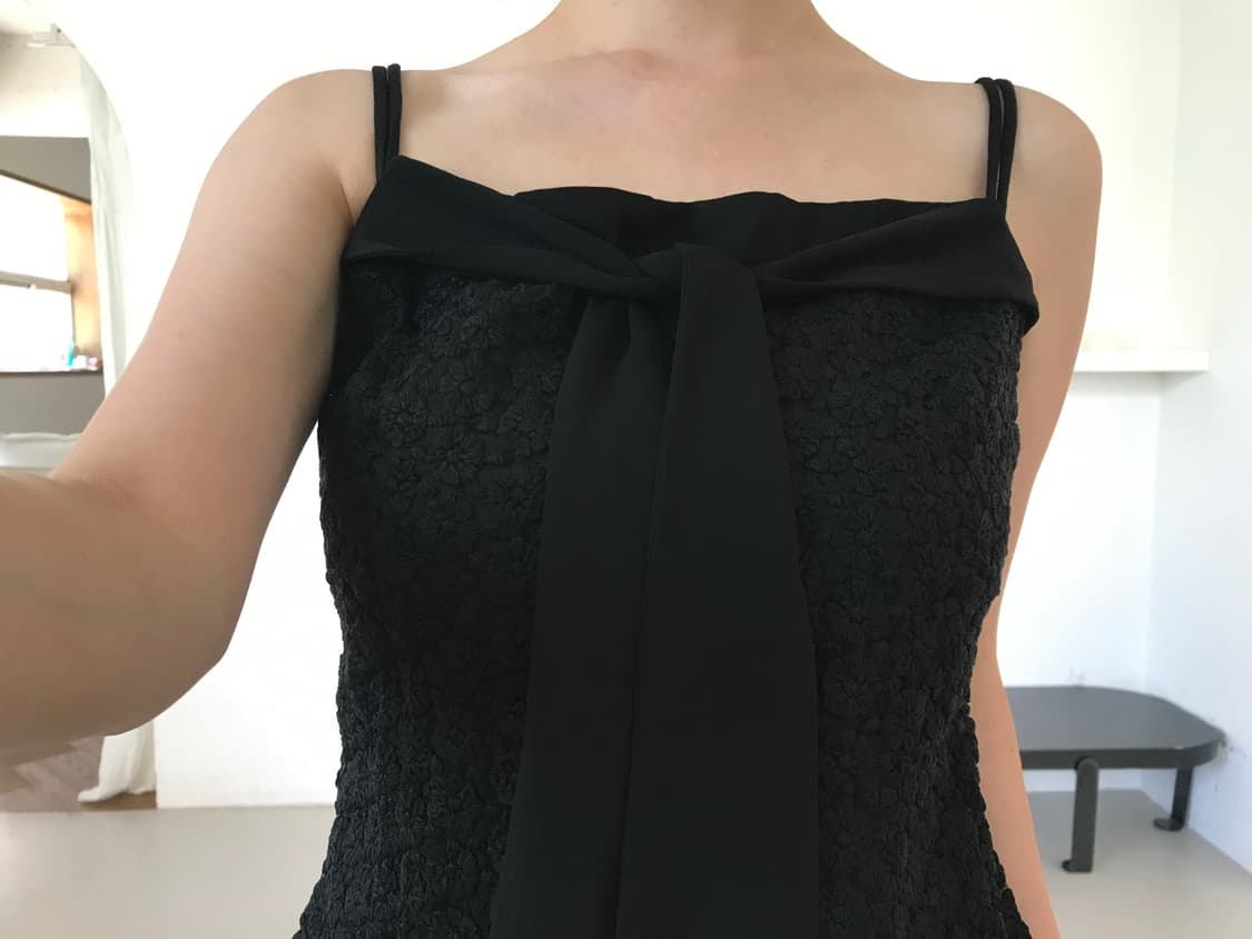 vintage black lace ribbon sleevless 상품이미지2