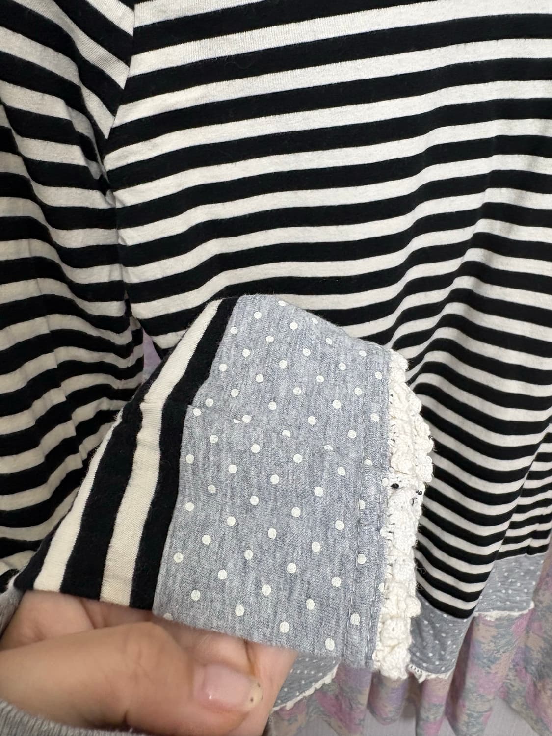 스트라이프 도트 티셔츠 상품이미지10