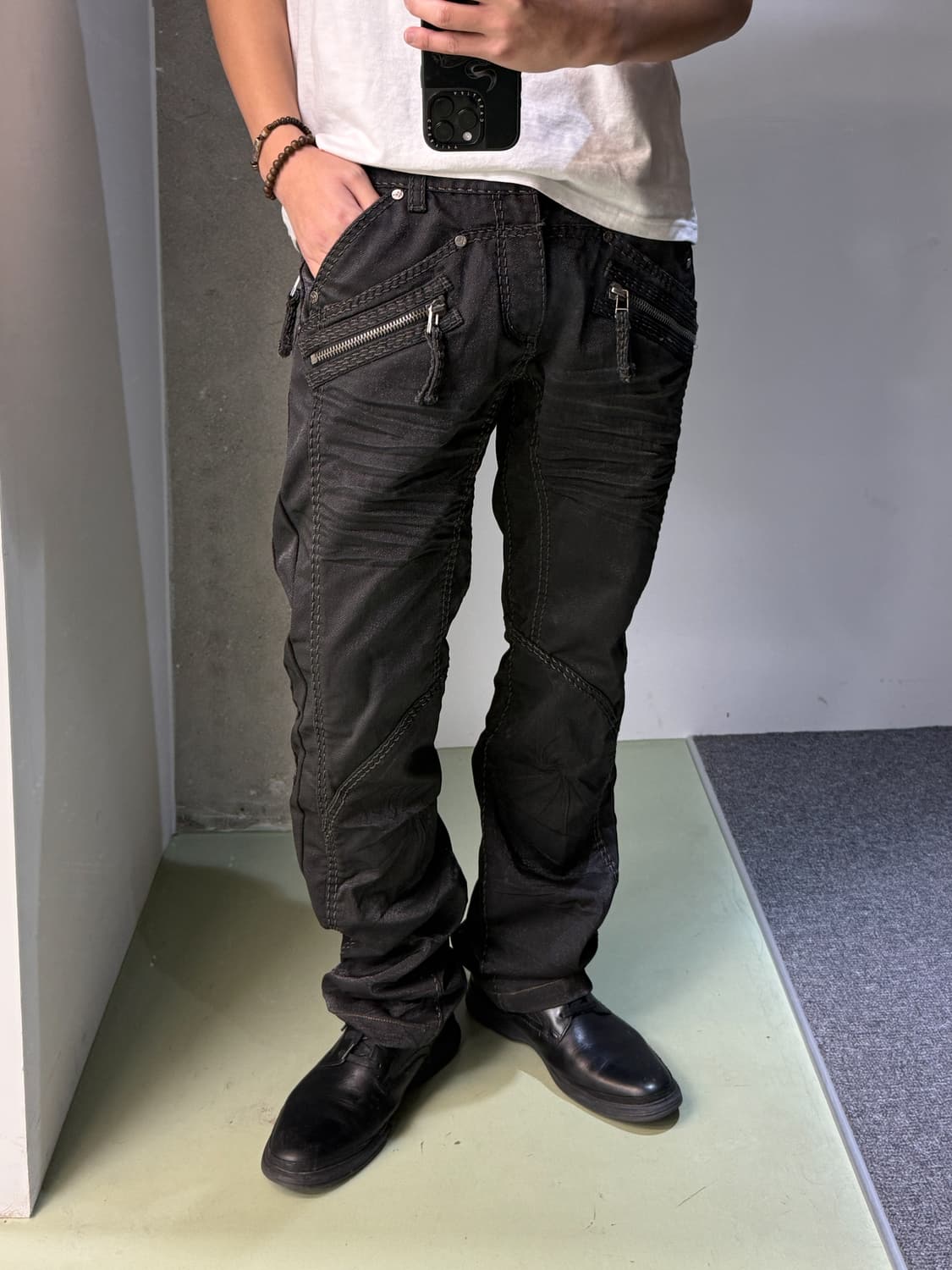 코스모 루포 코티드 바이커 팬츠 상품이미지1