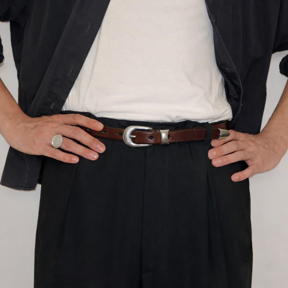 러스틱 소가죽벨트 남자벨트 여자벨트 유니섹스 상품이미지8