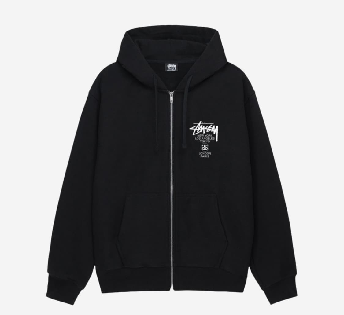 Stussy worldtour zip hoodie 스투시 후드집업 상품이미지1