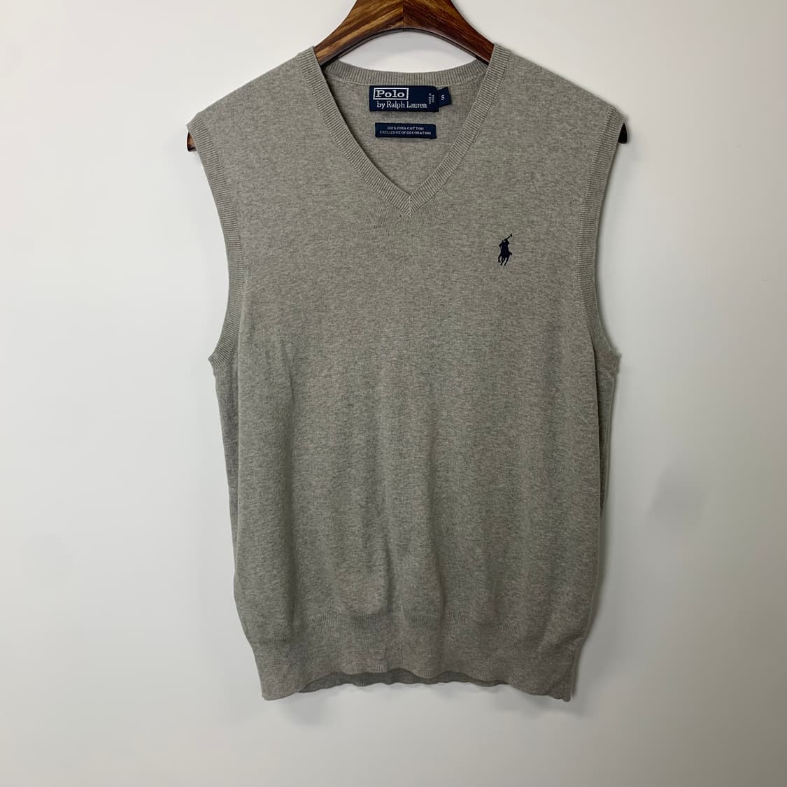 폴로 랄프로렌 그레이 브이넥 니트 조끼 베스트 상품이미지2