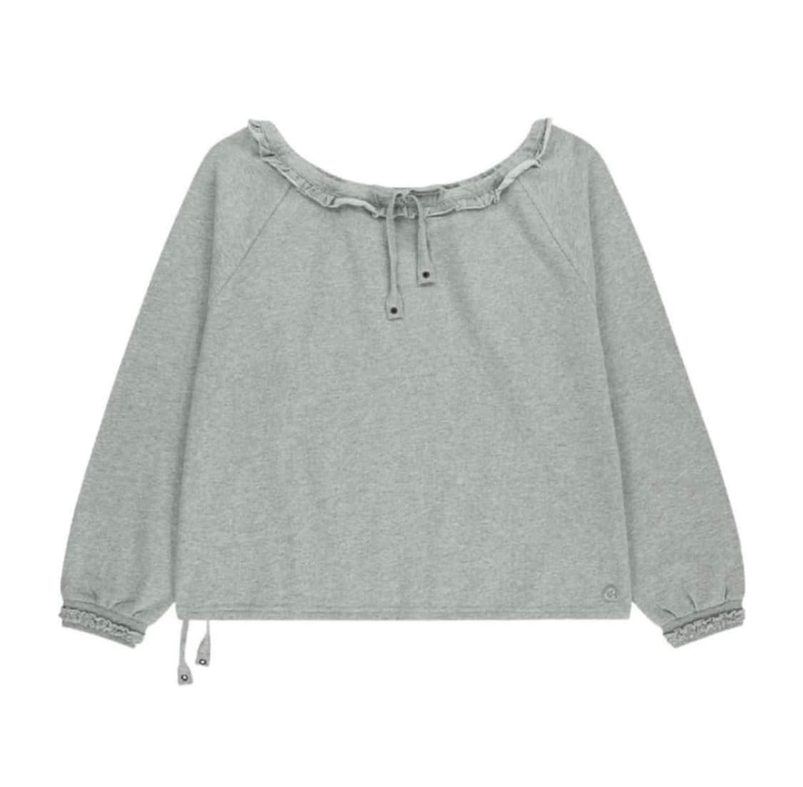 (새상품) 코이세이오 드로우 스트링 롱슬리브 멜란지 그레이 상품이미지1