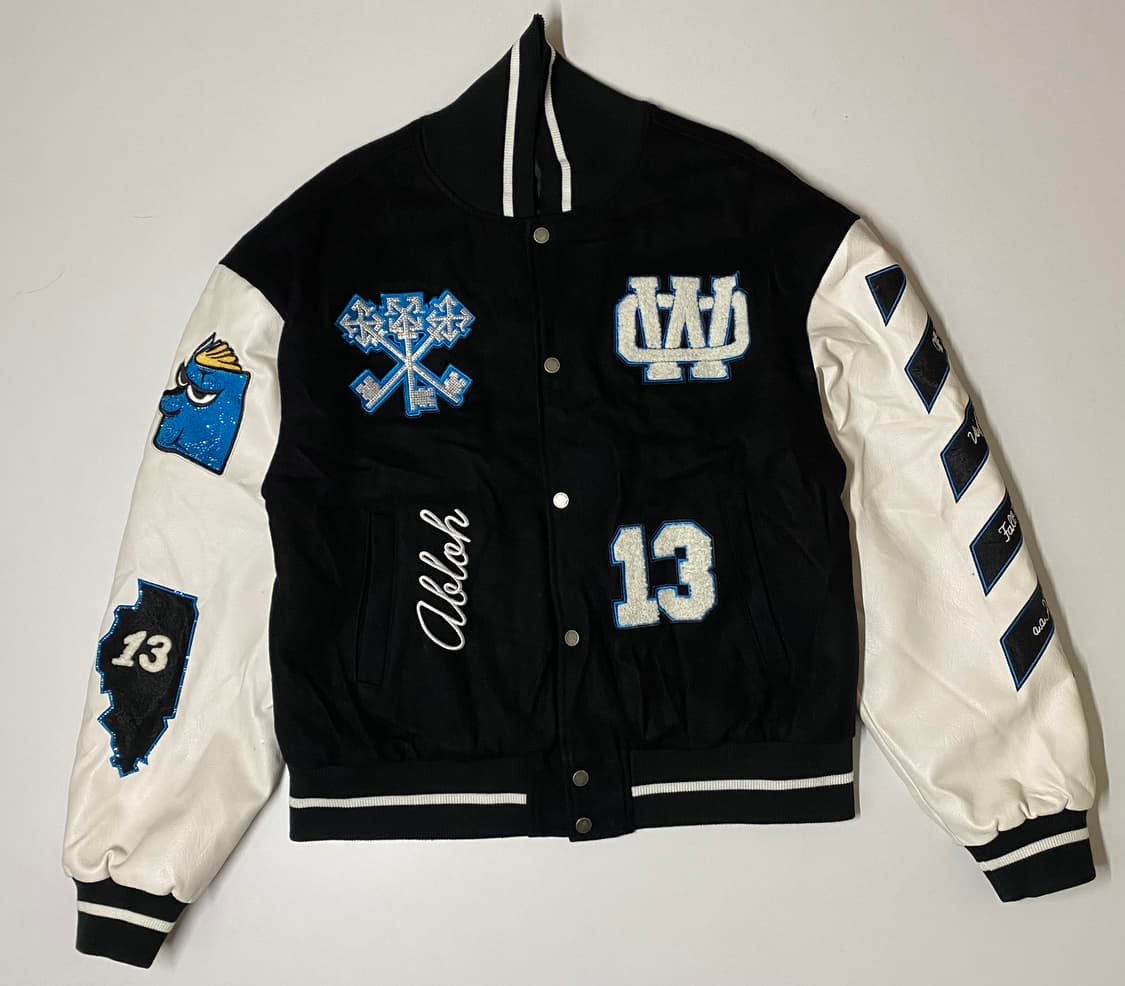 오프화이트 로고 패치 바시티 자켓 상품이미지2