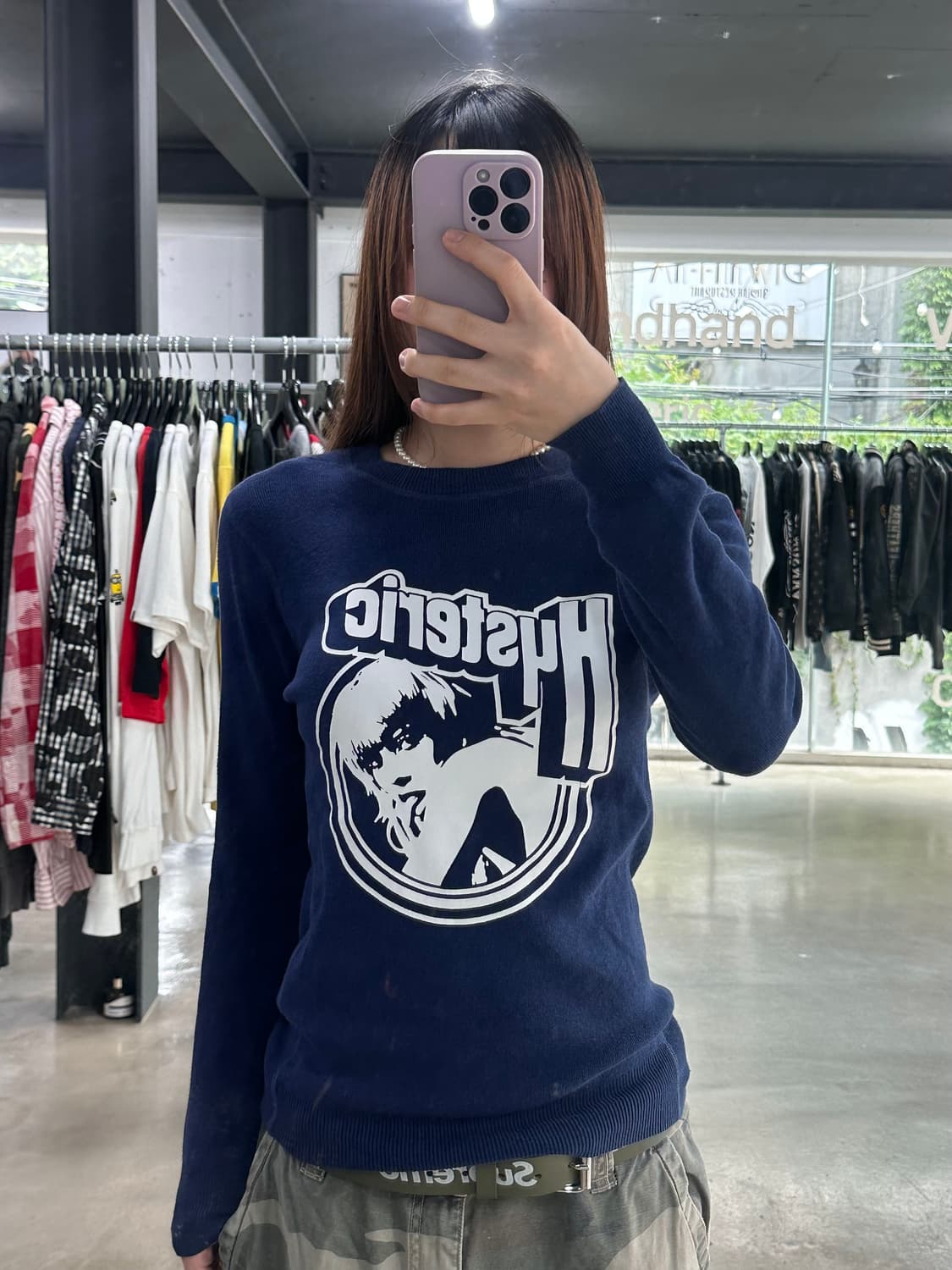 히스테릭글래머 걸 골지 롱슬리브 긴팔티셔츠 상품이미지2