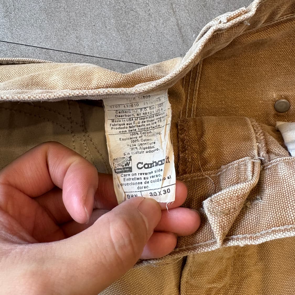 칼하트 정품 브라운 더블니 팬츠 바지 상품이미지5
