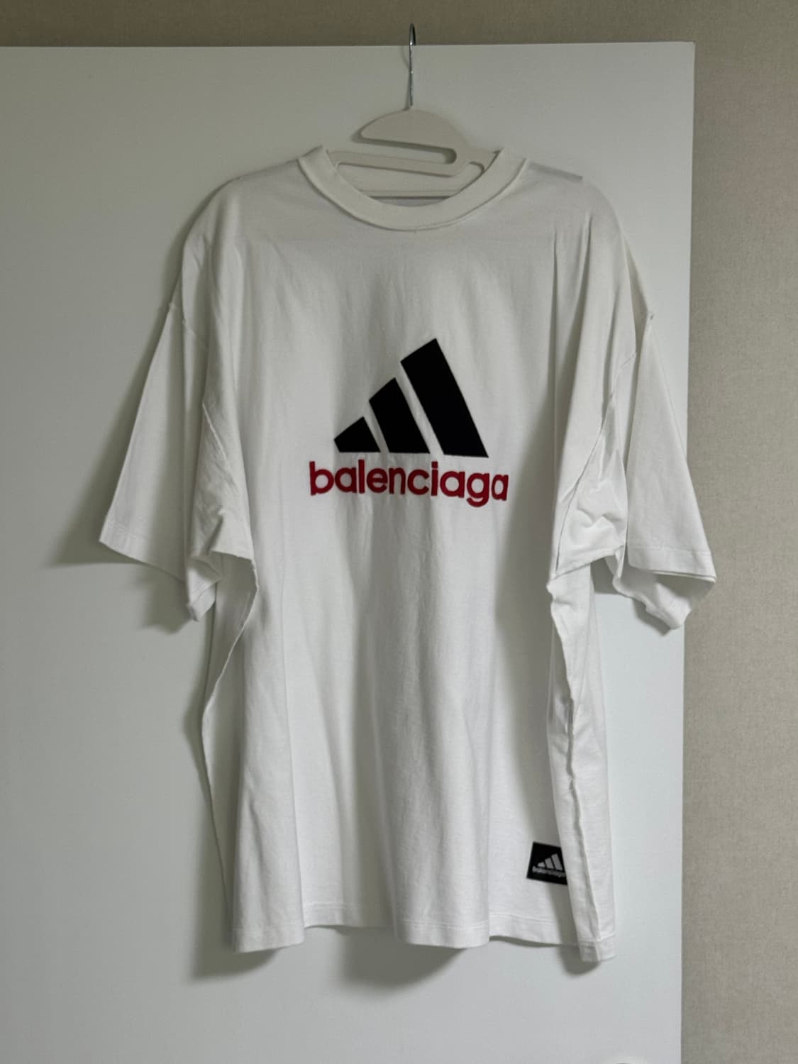 <3> 발렌시아가 아디다스 반찰 티셔츠 화이트 상품이미지1