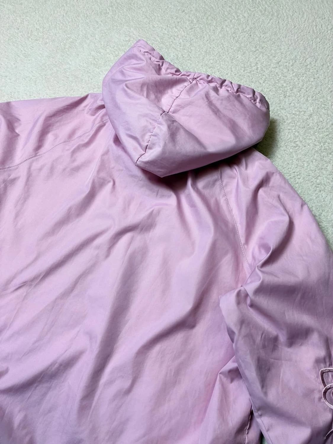 키티 00's 소프트 핑크 윈드 웜업 후드티 PN6313 상품이미지6