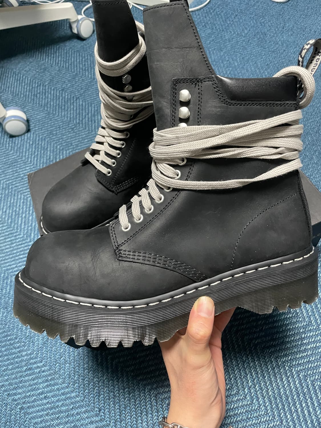 [280] 릭터마틴 릭오웬스 닥터마틴 스틸 토 쿼드솔 상품이미지2