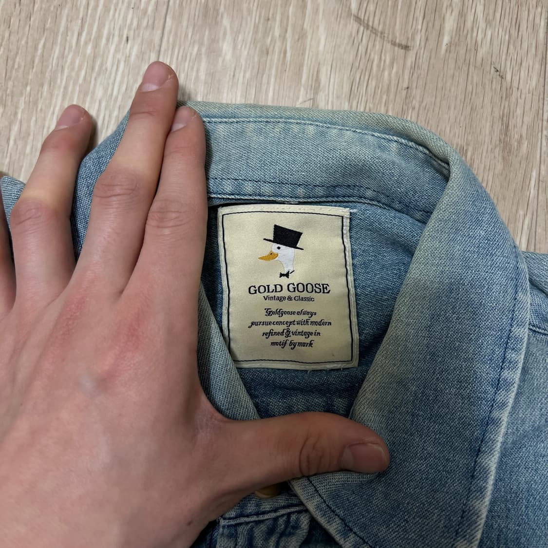 골든구스 베이직 워싱 데님셔츠 청셔츠 M/95  상품이미지4