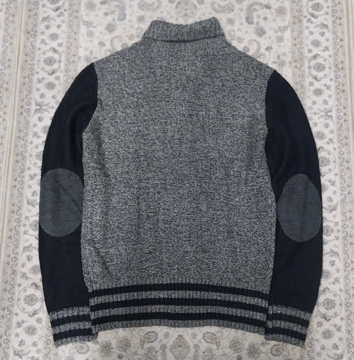 잭앤질 그레이 블랙 배색 숄카라 가디건 95 상품이미지2