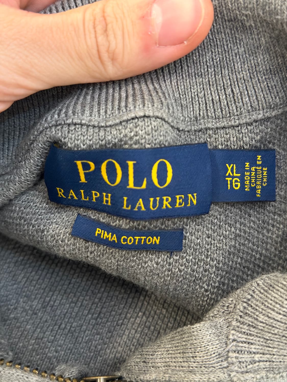 폴로 랄프로렌 하프집업 그레이 코튼 니트 그레이 상품이미지5
