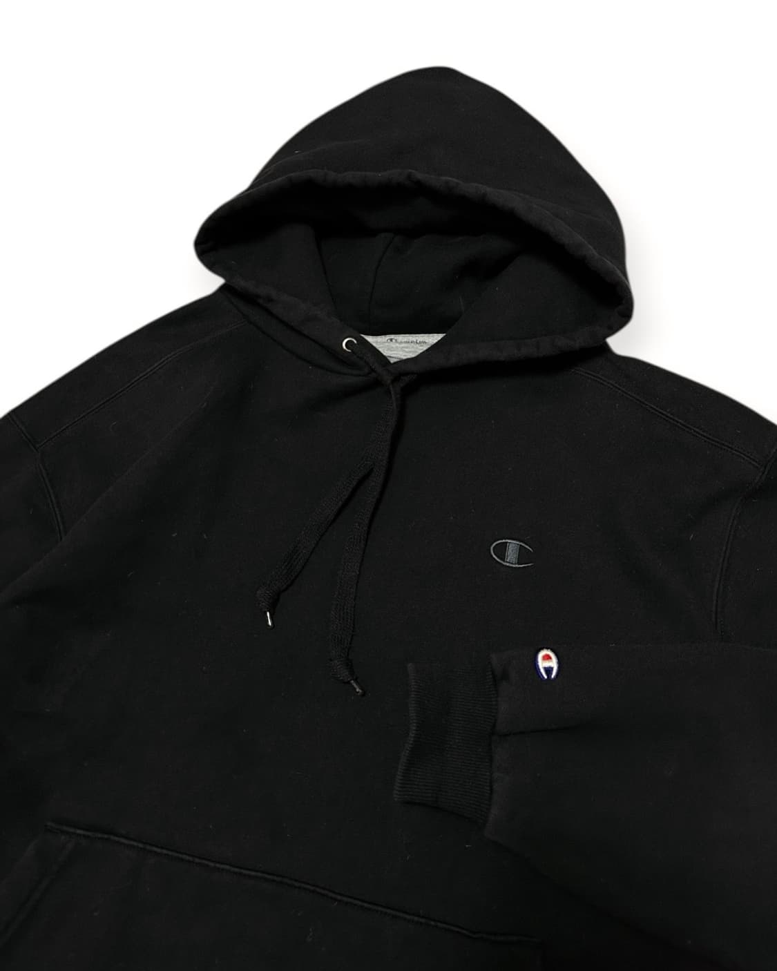 챔피온 리버스위브 블랙 후드티 상품이미지4