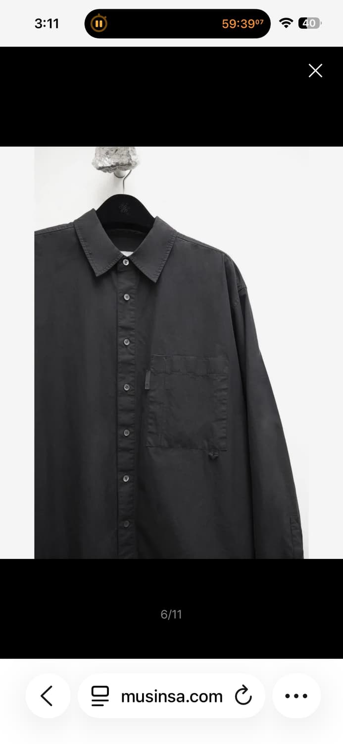 유스 스태프 셔츠 블랙 판매 상품이미지4