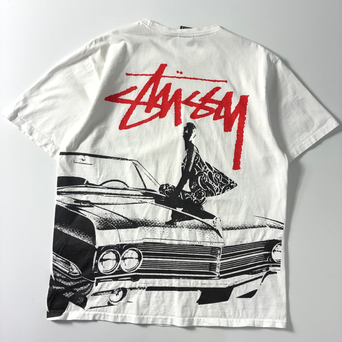 Stussy  스투시 비트 크레이지 화이트 반팔티셔츠  상품이미지2