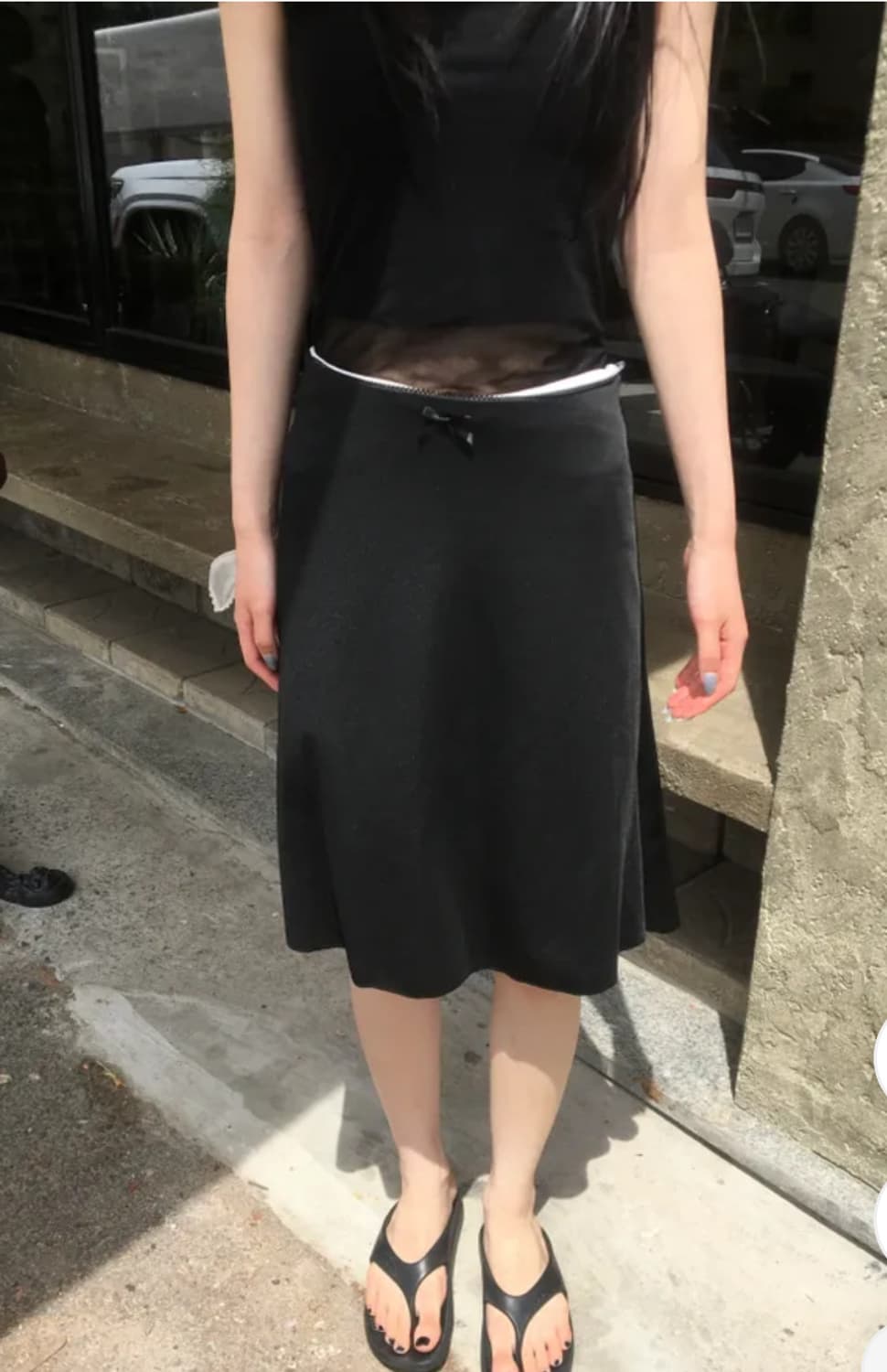 쉬폰 미디스커트 상품이미지3