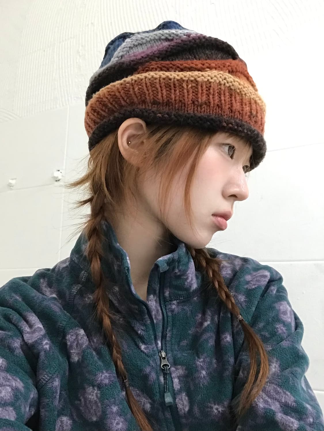 빈티지 그런지 하구미 니트 비니 상품이미지2