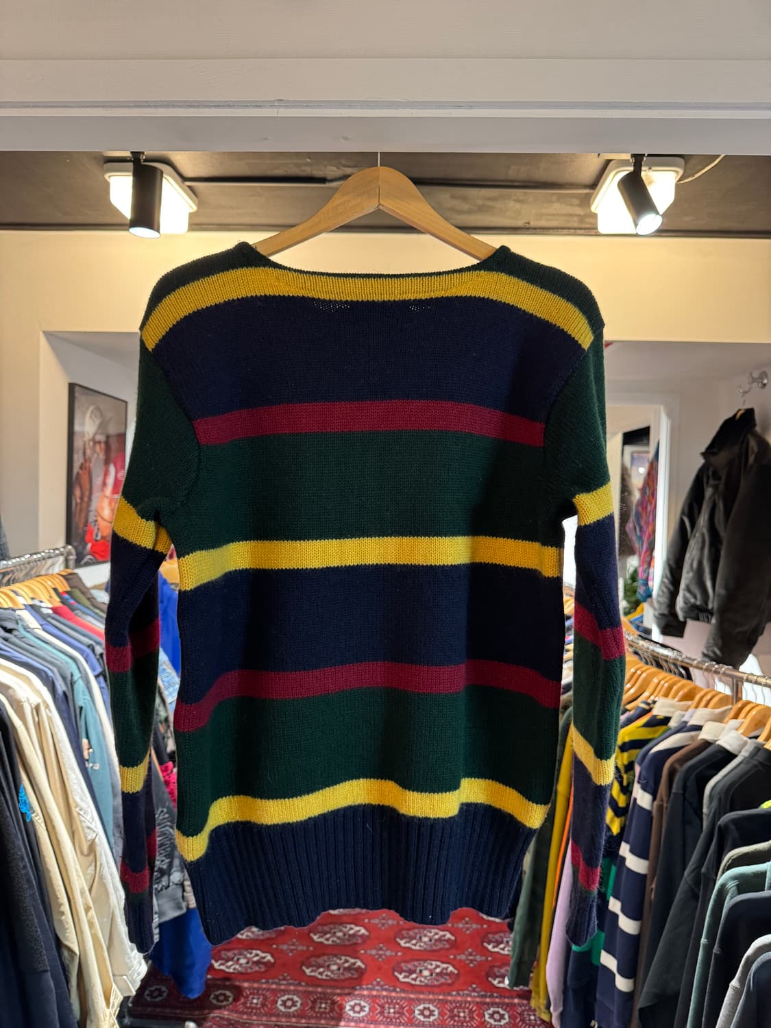 폴로랄프로렌 스트라이프 헤비 울니트 M 상품이미지4