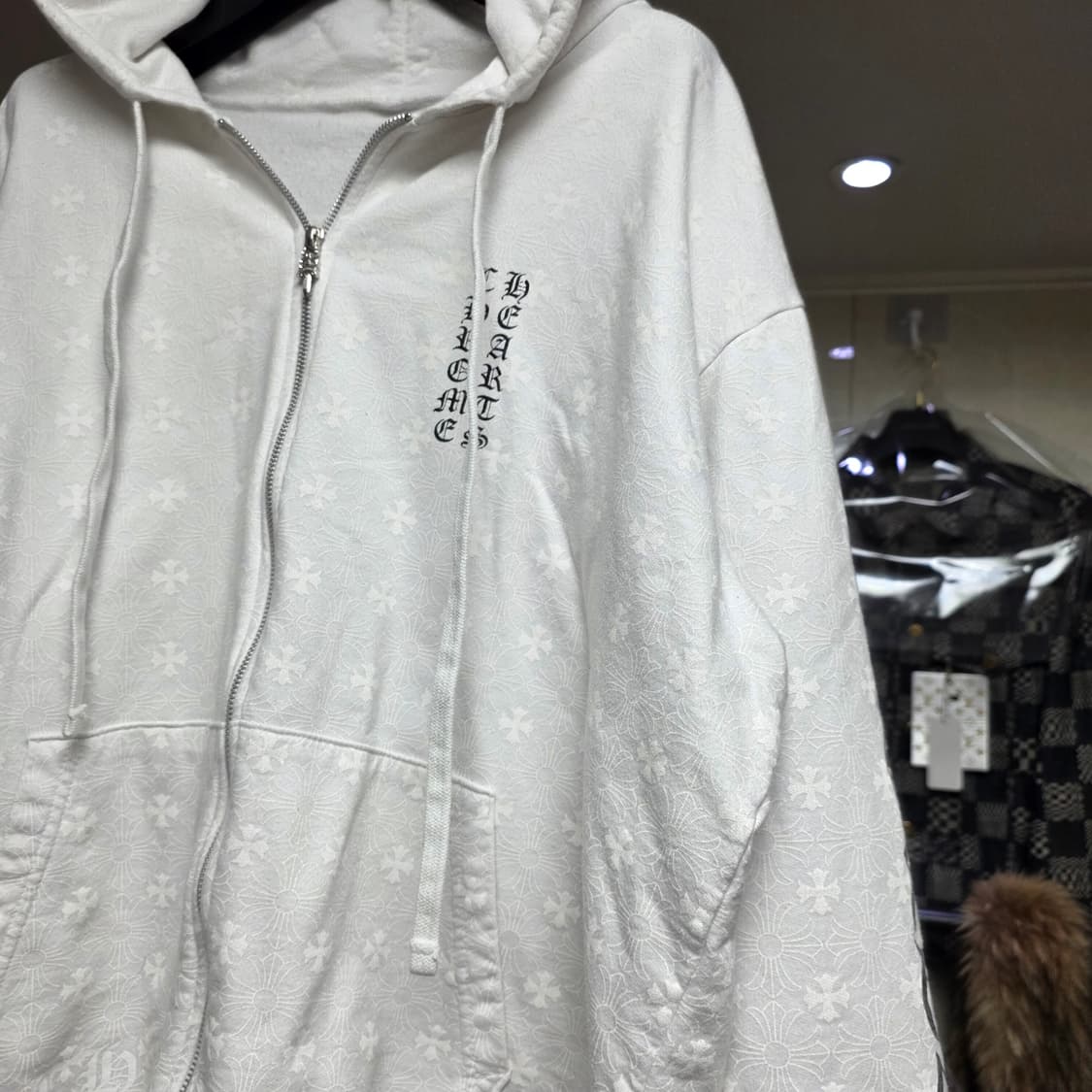 {클로젯}[국내 유일 매물]크롬하츠 버티컬 플러스크로스 올오버 후드집업 상품이미지2