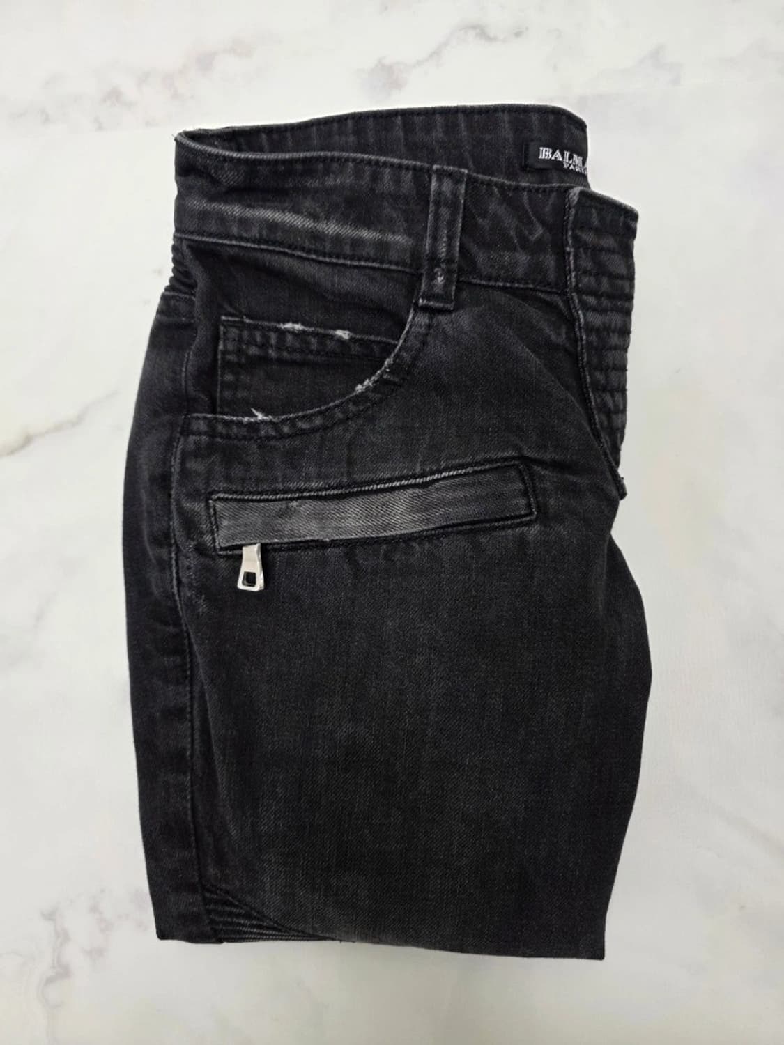 발망 BALMAIN 정품 바이커 스키니진 블랙 데님 25 상품이미지9
