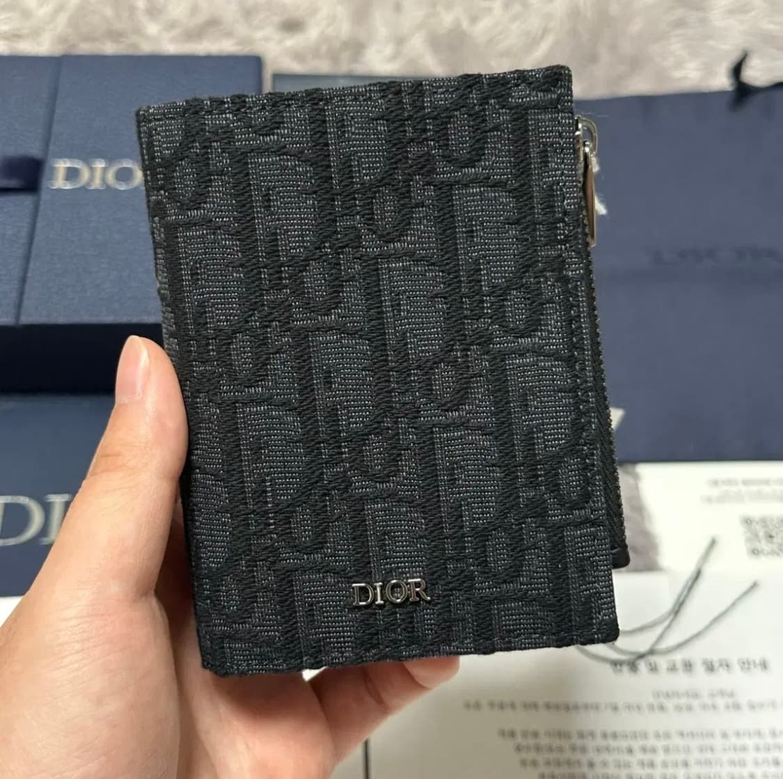 [미사용/새상품] 디올 오블리크 버티컬 컴팩트 반지갑 신형 상품이미지1